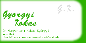 gyorgyi kokas business card