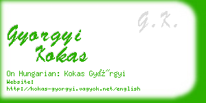 gyorgyi kokas business card